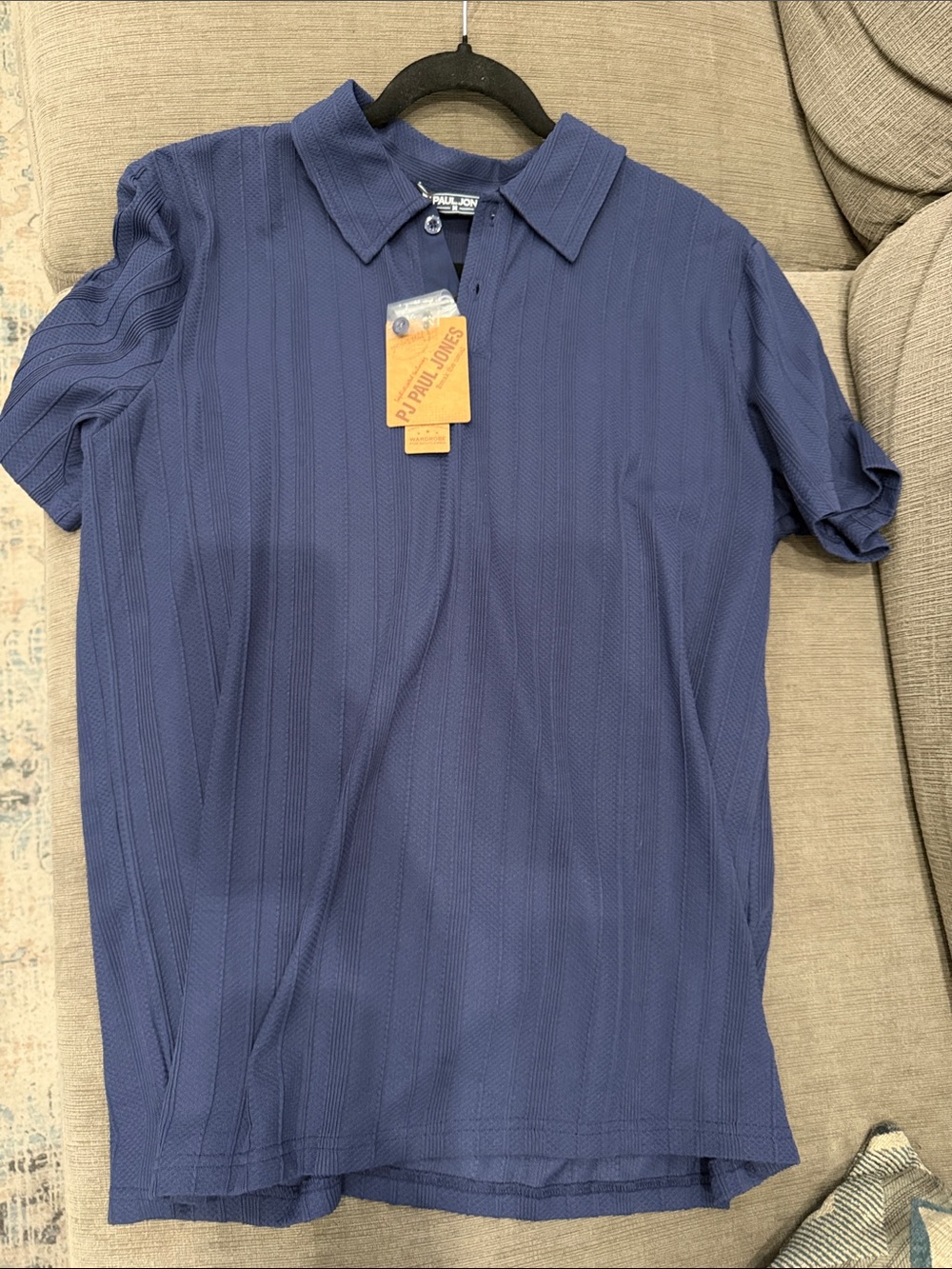 PJ Paul Jones Men's Navy Short-Sleeve Polo Shirt